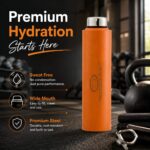 SS Bottle 1000ML Orange Colour